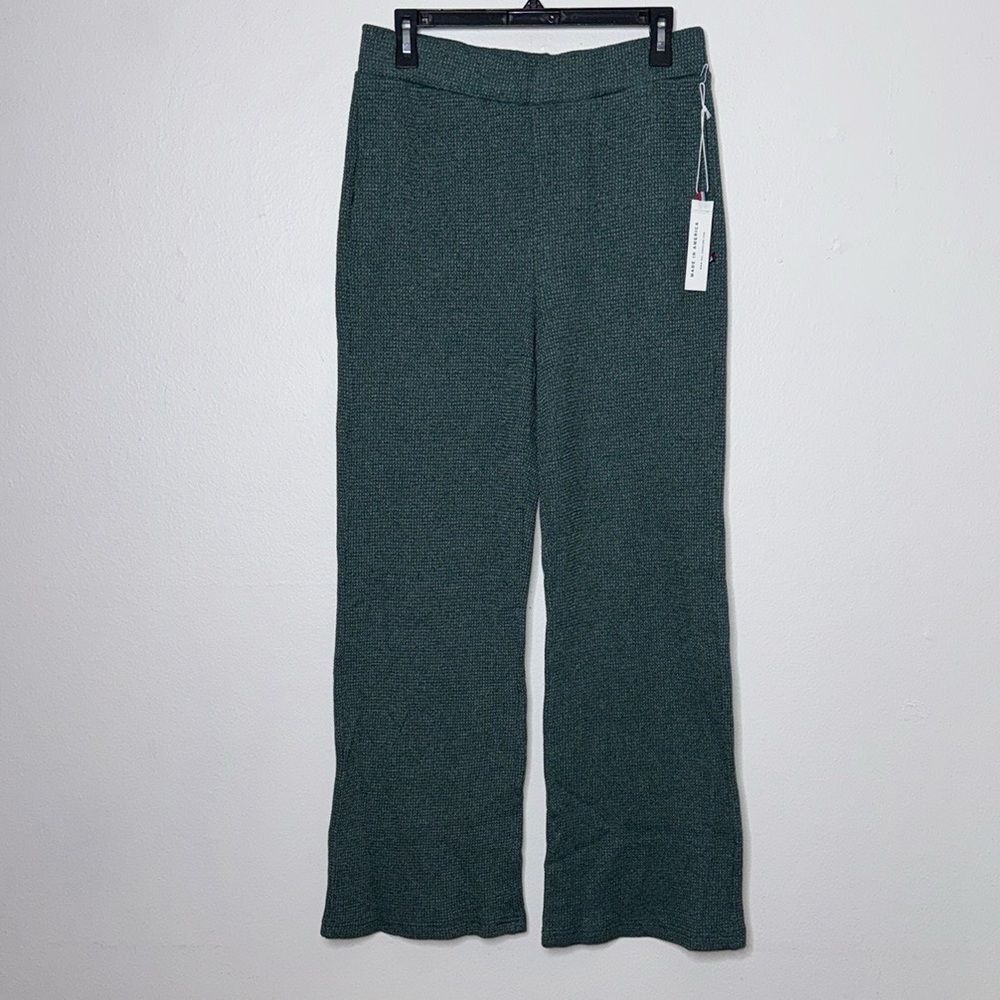 Sol Angeles Waffle Thermal Wide Leg Lounge Pull on Pants Size Medium